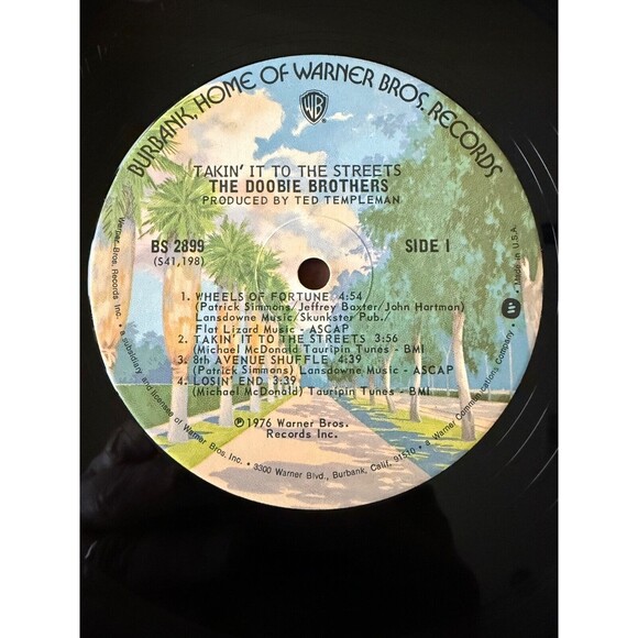 Doobie Brothers Takin' It To The Streets Toulouse Street LP Lot VG+ Cleaned - Picture 6 of 12